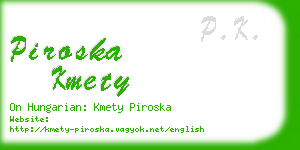 piroska kmety business card